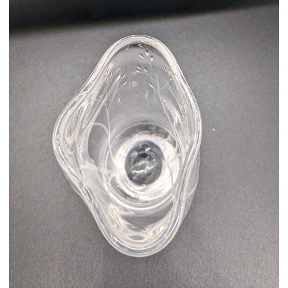 Vicke Lindstrand Artist Kosta Boda Signed Numberd Birds Crystal Glass Vase 4.25" - Picture 4 of 11